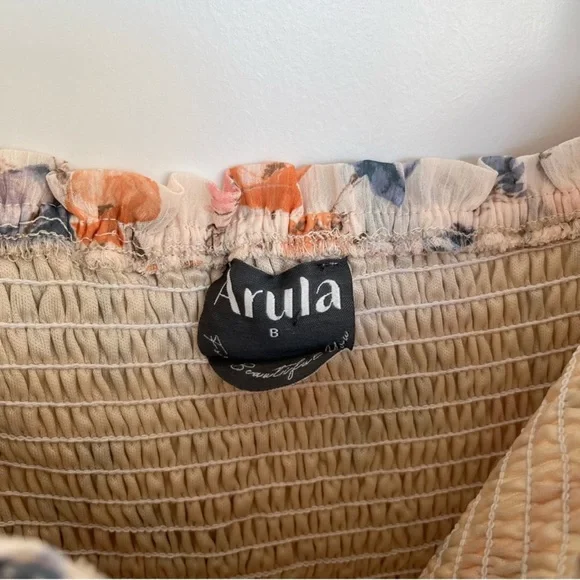 🆕 NWT Arula LOLAH Tiered Smocked Floral Maxi Dress B 2X XXL 18 Plus Sexy Slit - Picture 6 of 11